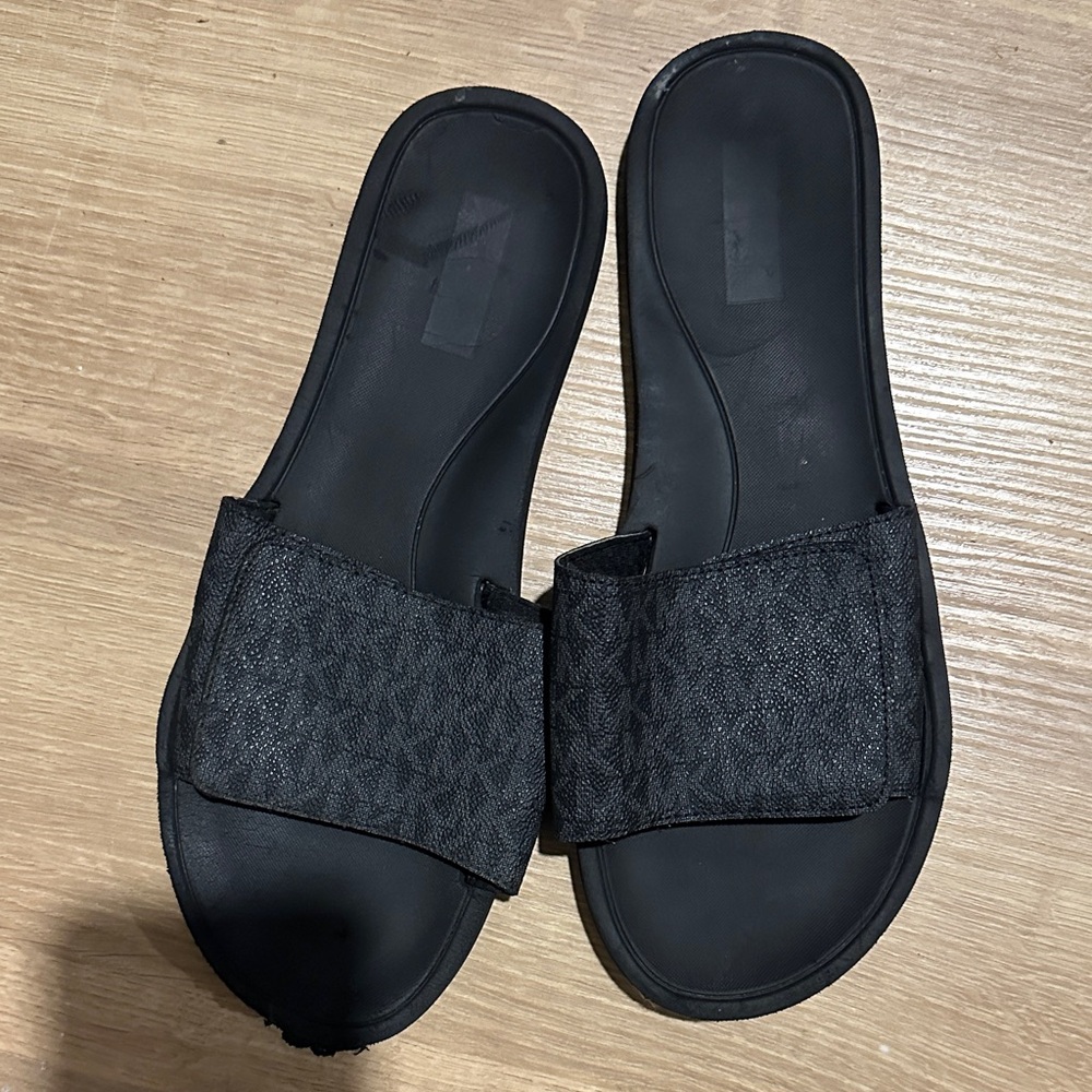 Michael Kors Black Slide Sandals